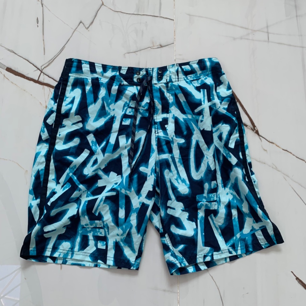 Nike Blue and White Athletic Shorts